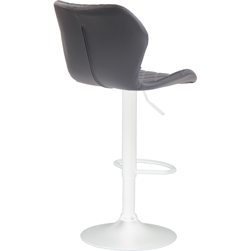 Lot de 2 tabourets de bar en liège simili cuir gris