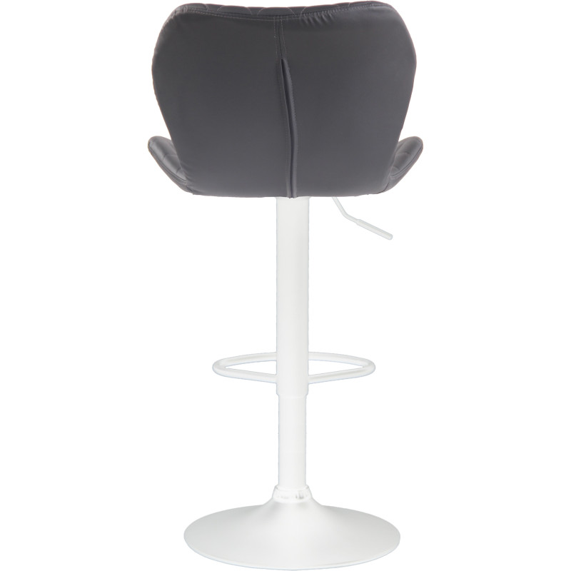 Lot de 2 tabourets de bar en liège simili cuir gris