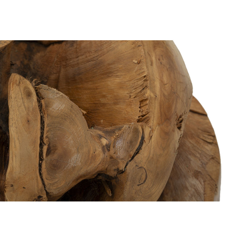 Boule en Teck Monumentale, Globe d’Authenticité – CM Ø 50