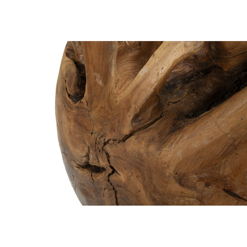 Boule en Teck Monumentale, Globe d’Authenticité – CM Ø 50