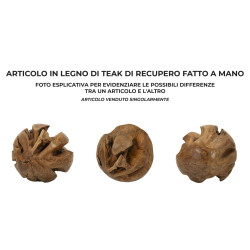 **Title:** Bola Monumental de Teca, Globo de Autenticidad – CM Ø 50