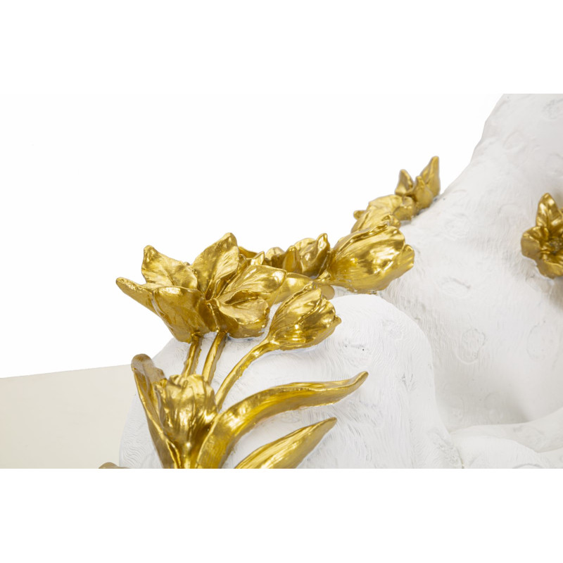 LÉOPARD BLANC/OR CM 53X21,5X24