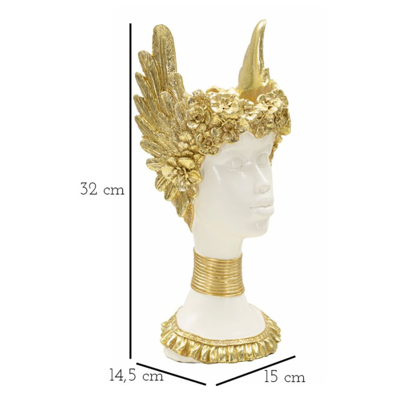 ESTATUA DE ATENEA 15X14,5X32 CM