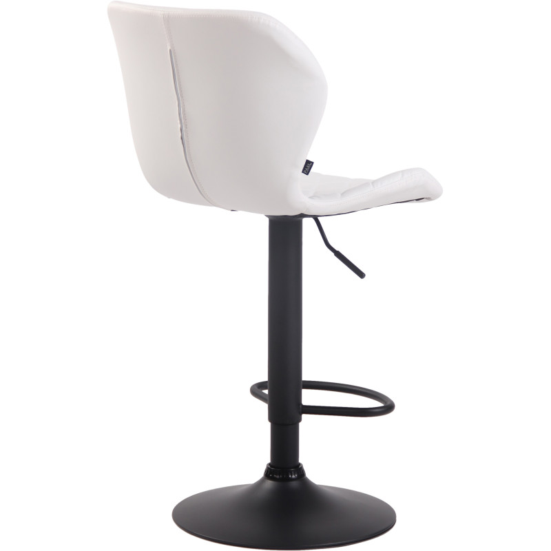 Lot de 2 tabourets de bar en liège simili cuir blanc