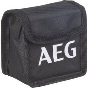 AEG Mesure laser CLG220-B, portée 20 m, laser vert, 2 lignes, avec 1 adaptateur, 2 piles AA, 1 pochette de rangement, bande velc