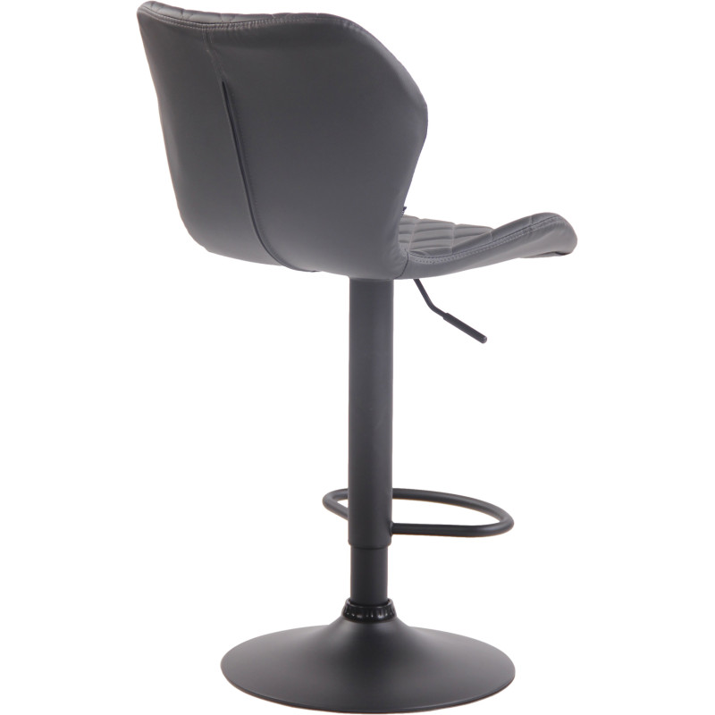 Lot de 2 tabourets de bar en liège simili cuir gris