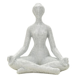 YOGA MUJER PLATA CM 20,5X15,5X23