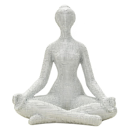 YOGA FEMME ARGENT CM 20,5X15,5X23