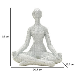 YOGA MUJER PLATA CM 20,5X15,5X23