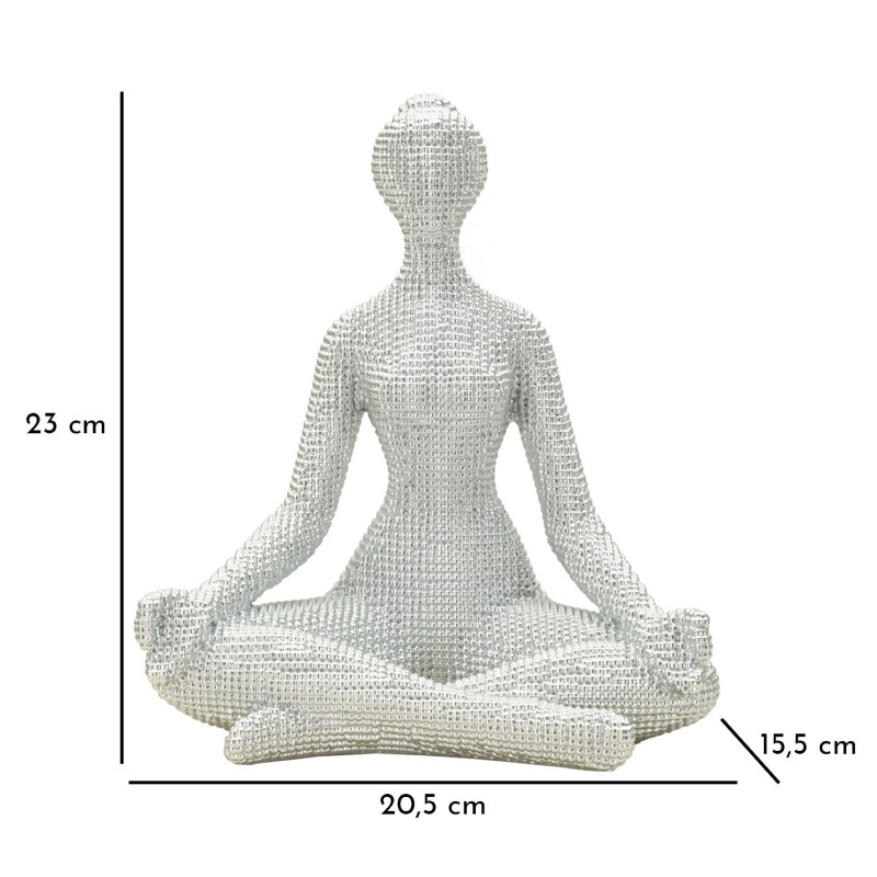 YOGA FEMME ARGENT CM 20,5X15,5X23