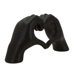 MAINS AMOUREUSES NOIRES CM 25X7,5X13,5