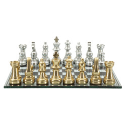 JEU D'ÉCHECS NOIR/BLANC CM 50,5X50,5X14