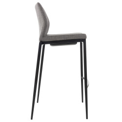 Tabouret de bar Matola en tissu gris