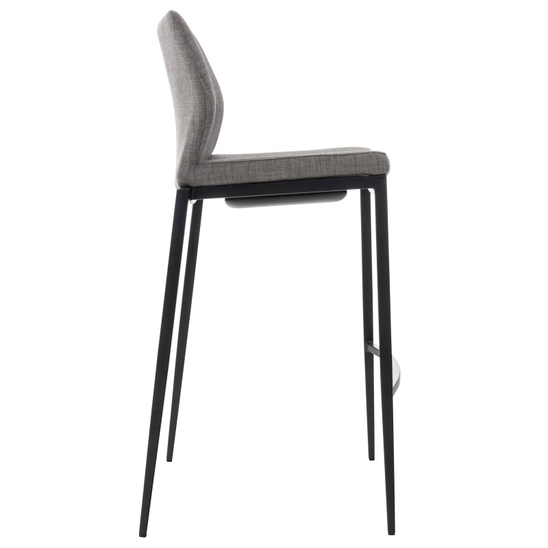 Tabouret de bar Matola en tissu gris