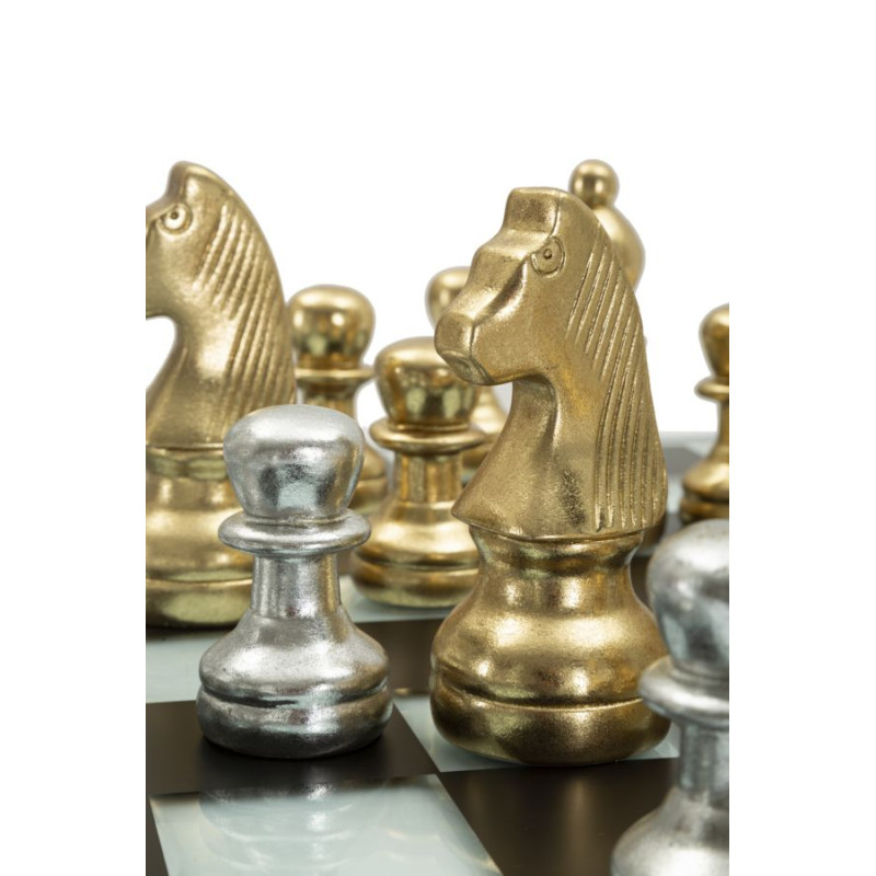 JEU D'ÉCHECS NOIR/BLANC CM 50,5X50,5X14