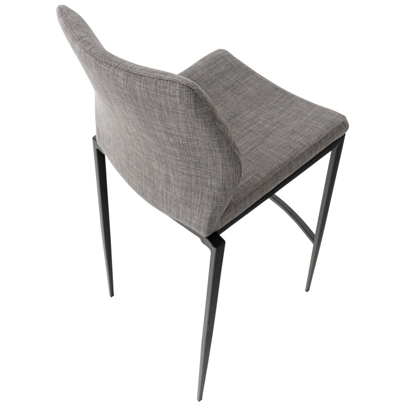 Tabouret de bar Matola en tissu gris