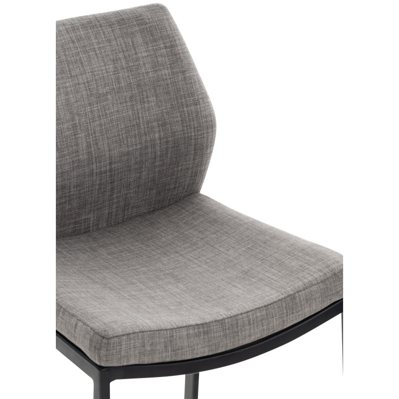 Tabouret de bar Matola en tissu gris