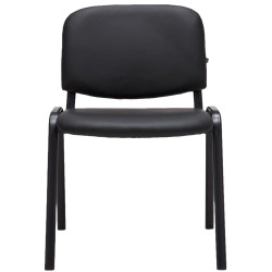 Chaise visiteur Ken en cuir artificiel | noir