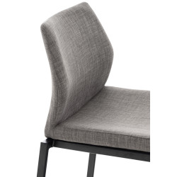 Tabouret de bar Matola en tissu gris