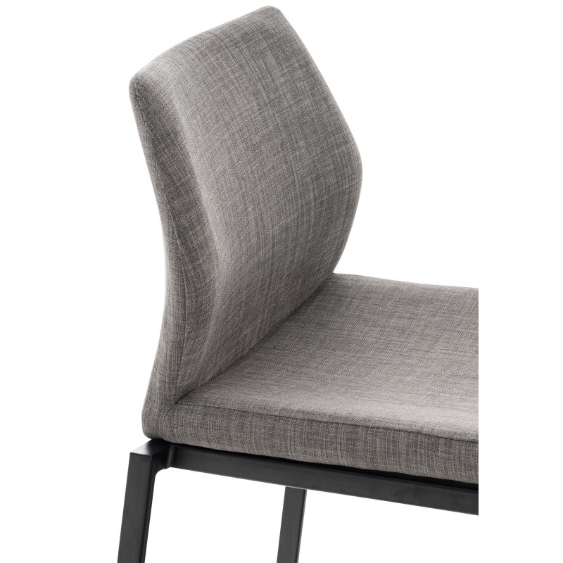 Tabouret de bar Matola en tissu gris