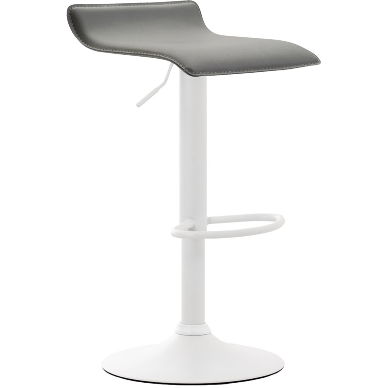 Tabouret de bar Dyn V2 en cuir synthétique gris