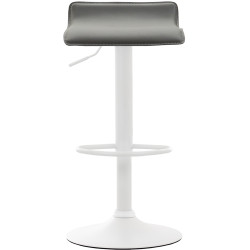 Tabouret de bar Dyn V2 en cuir synthétique gris