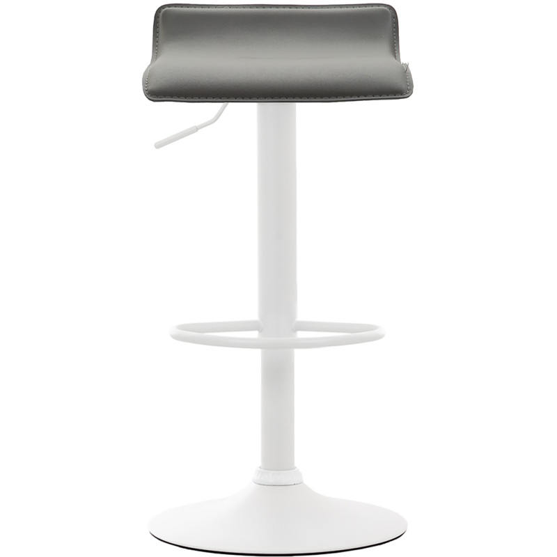 Tabouret de bar Dyn V2 en cuir synthétique gris