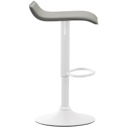 Tabouret de bar Dyn V2 en cuir synthétique gris