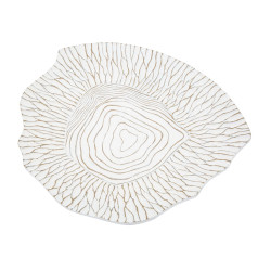 PIATTO DECORATIVO IN POLIRESINA CM 37X34X6