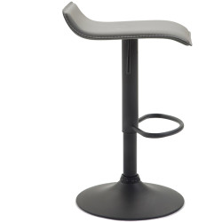 Tabouret de bar Dyn V2 simili cuir gris