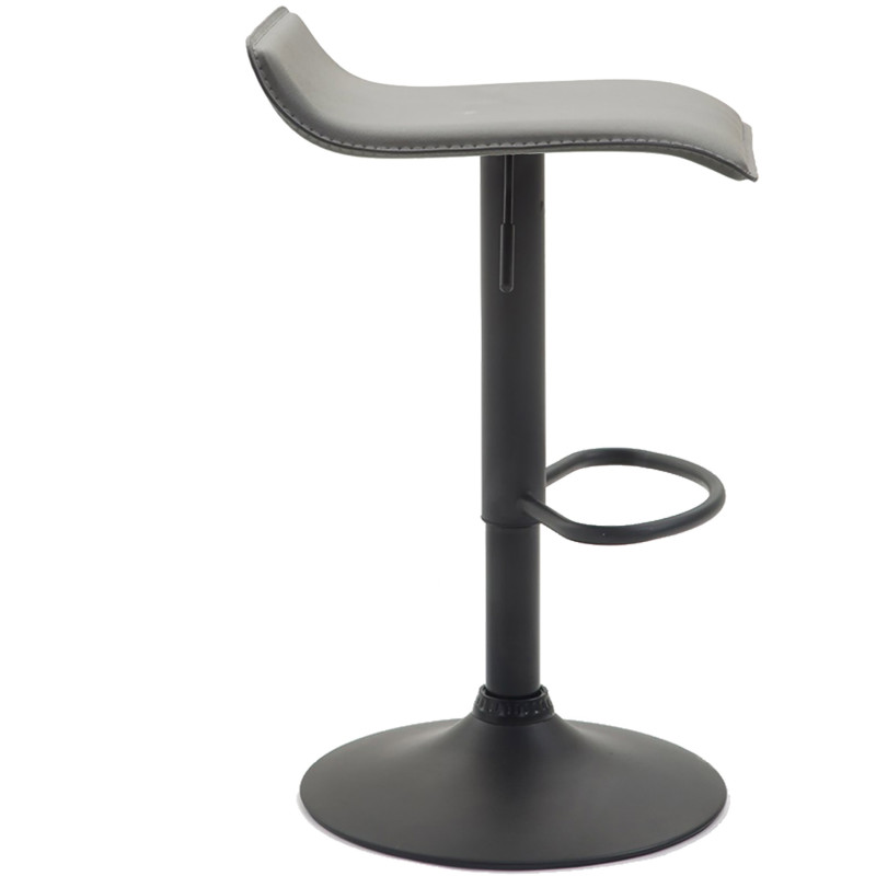 Tabouret de bar Dyn V2 simili cuir gris