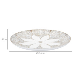 PLATEAU DÉCORATIF POLYRÉSINE ATENE CM Ø 35,5X4,4