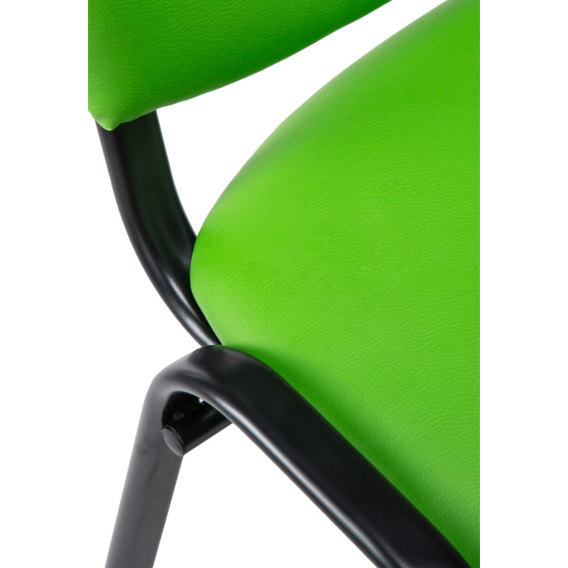 Chaise visiteur Ken en cuir artificiel | vert