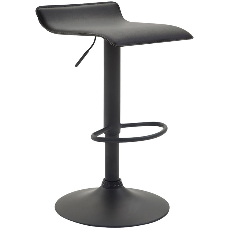 Tabouret de bar Dyn V2 simili cuir noir
