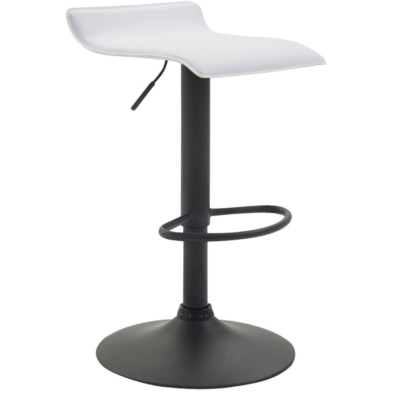 Tabouret de bar Dyn V2 simili cuir blanc