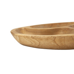 PLATEAU 3 PARTIES TECK CM Ø 25,5X3