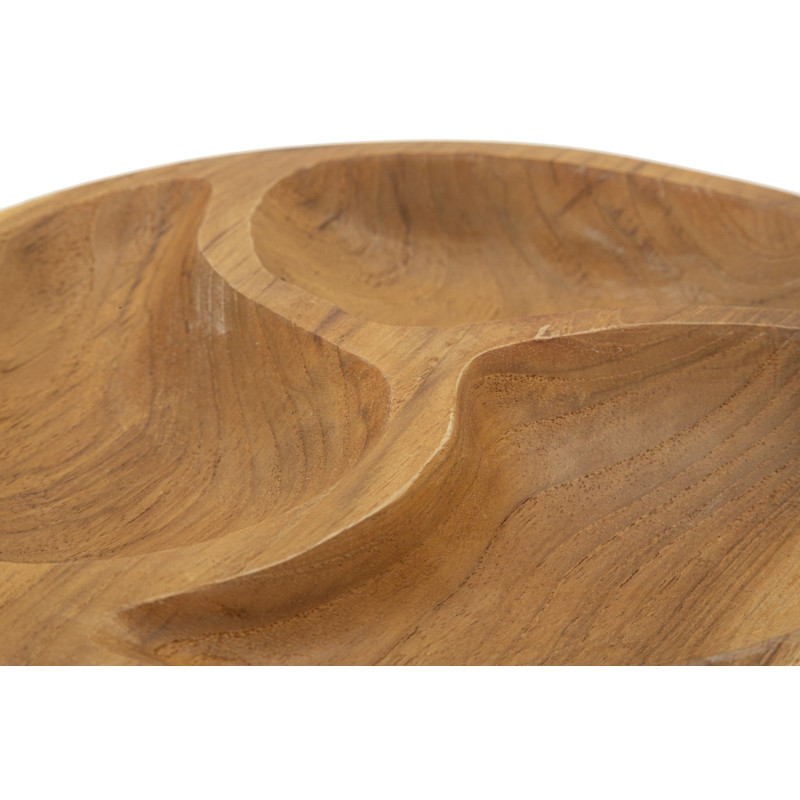 PLATEAU 3 PARTIES TECK CM Ø 25,5X3