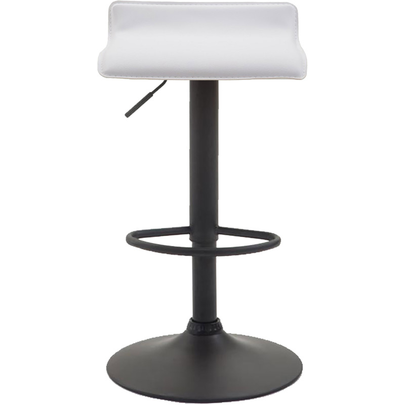 Tabouret de bar Dyn V2 simili cuir blanc
