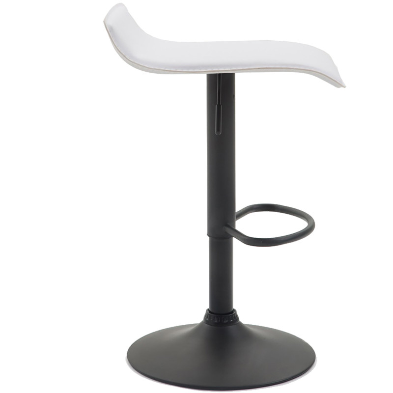 Tabouret de bar Dyn V2 simili cuir blanc