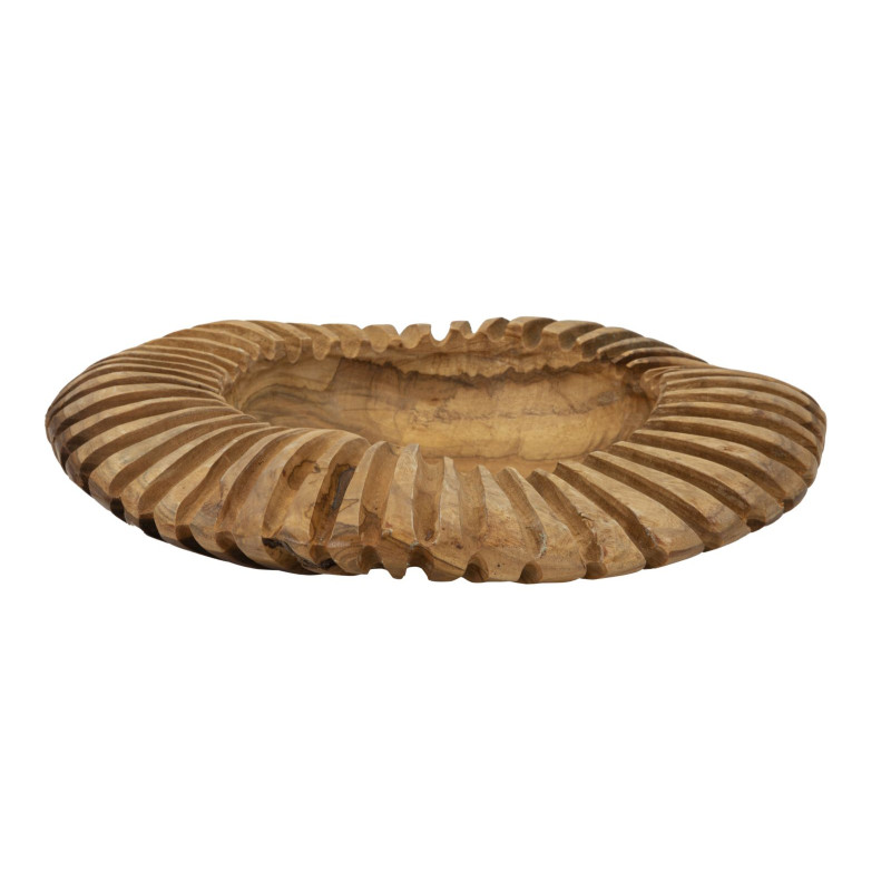 PLATEAU GERIS TECK CM Ø 35X7