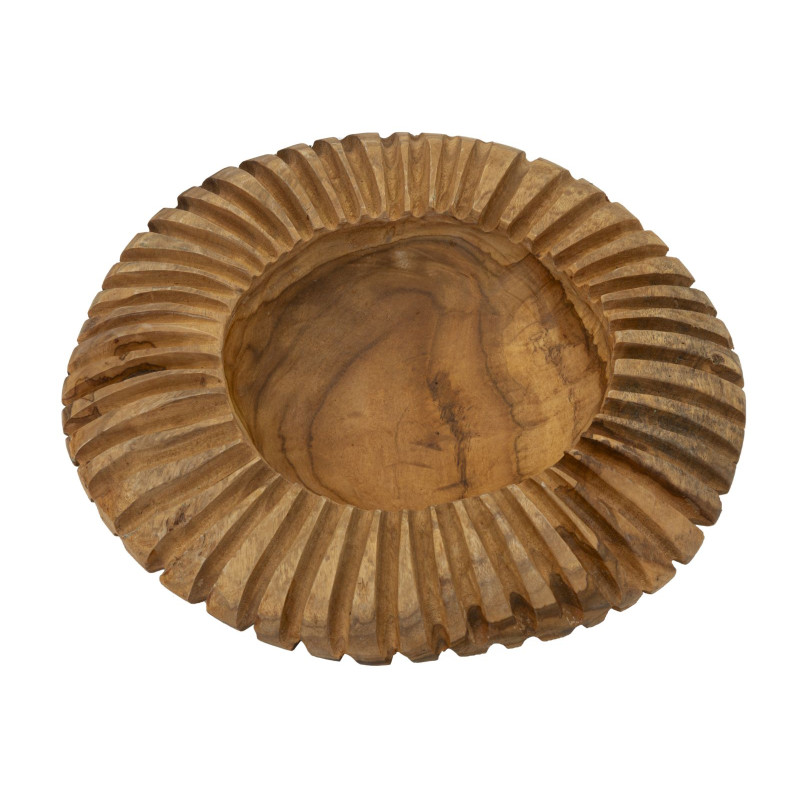 PLATEAU GERIS TECK CM Ø 35X7