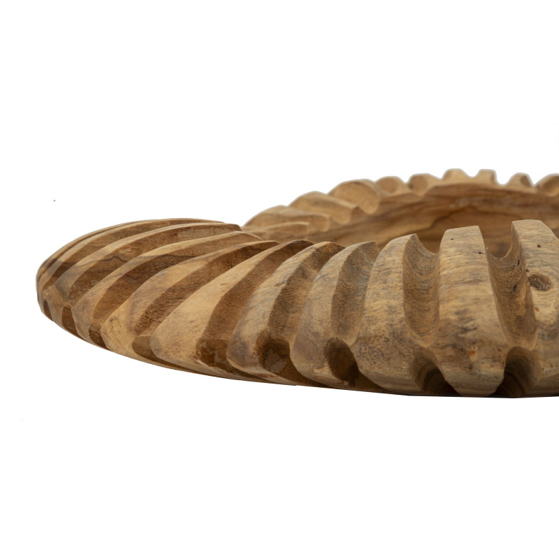 PLATEAU GERIS TECK CM Ø 35X7