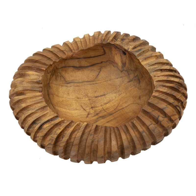 PLATEAU GERIS TECK CM Ø 29X7