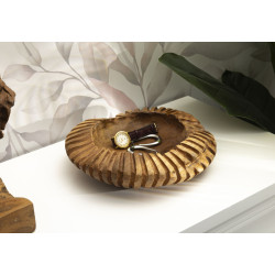 PLATEAU GERIS TECK CM Ø 29X7