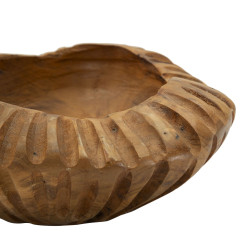 PLATEAU GERIS TECK CM Ø 19X8