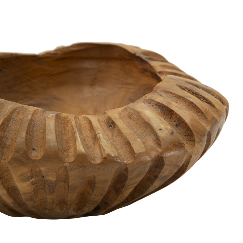 PLATEAU GERIS TECK CM Ø 19X8