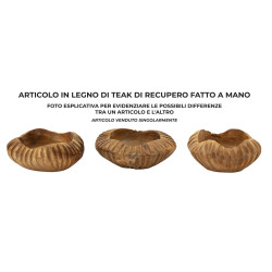 PLATEAU GERIS TECK CM Ø 19X8