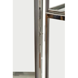 LANTERNE ARGENTÉE LOT DE 3 PCS CM 22X22,5X70,5-18X18,5X50-14X14,5X38