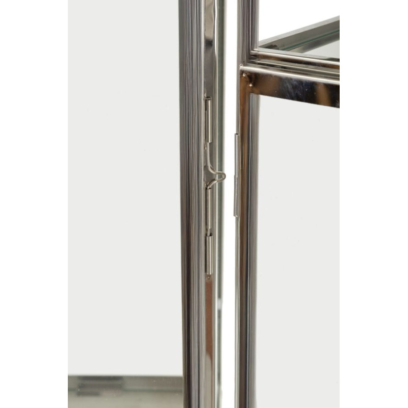 LANTERNE ARGENTÉE LOT DE 3 PCS CM 22X22,5X70,5-18X18,5X50-14X14,5X38