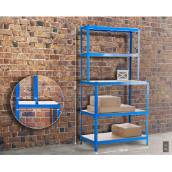 Étagère comprenant un établi 2+3 bleu